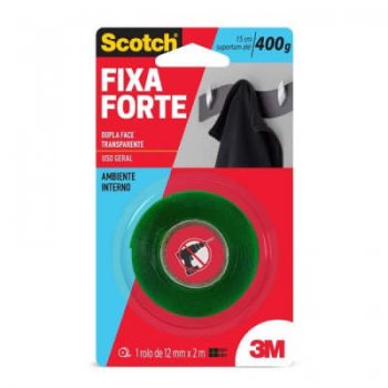 3m - Fita Dupla Face Fixa Forte 1,5kg 24mmx2mt*