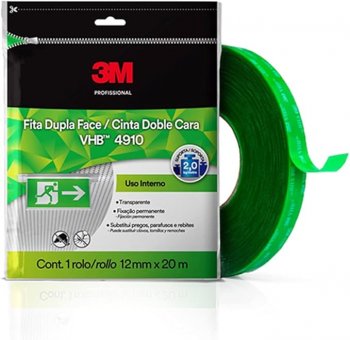 3m - Fita Dupla Face Transp.12mmx20m *