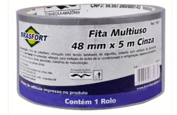 Brasf - Fita Silver Tape 48x5m Cinza*