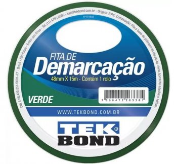 Tekbond - Fita Silver Verde 48x15m (Demarcacao) *