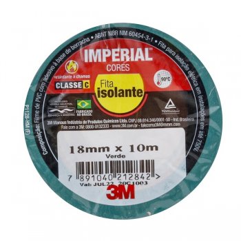 3m - Fita Isolante Color. Verde 18mmx10 *